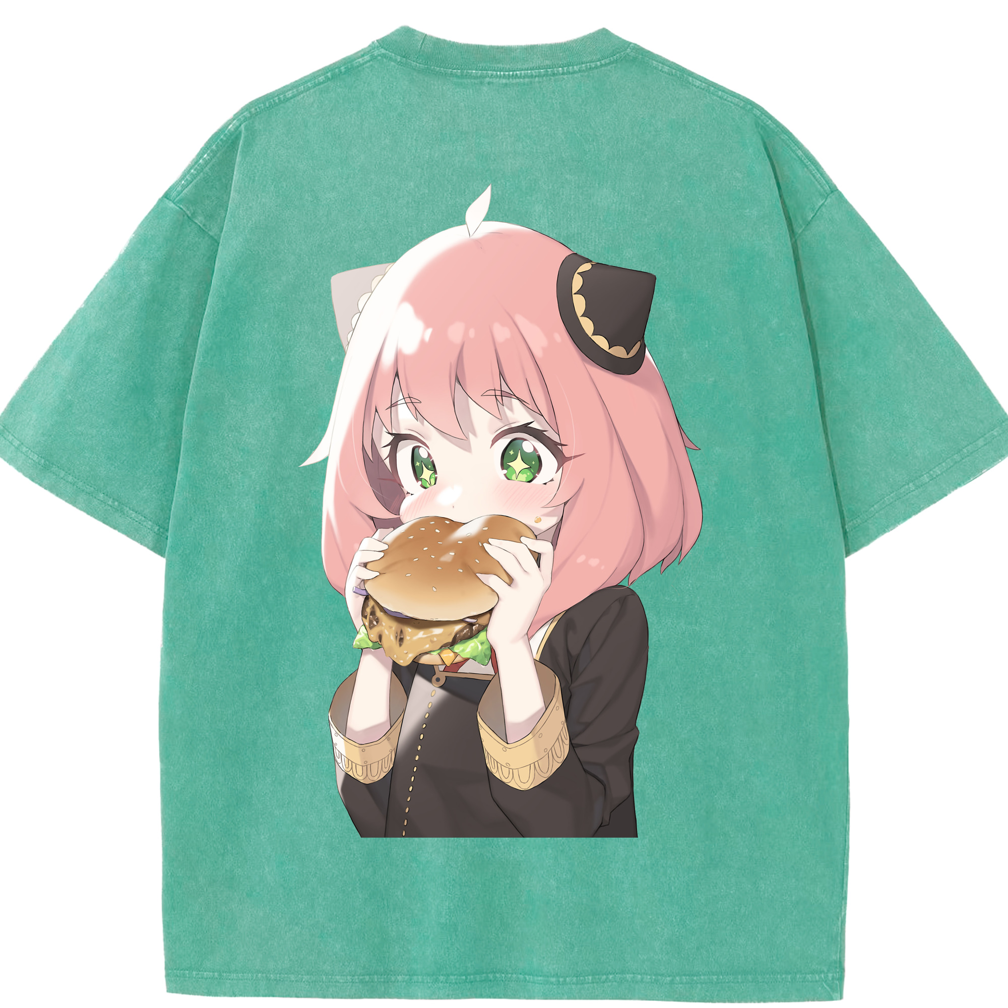 （画像用） SPY×FAMILY间谍家家酒 綿100% ヴィンテージ風 半袖Tシャツ（背面プリント）